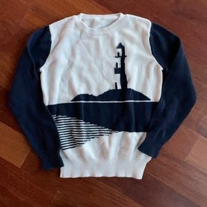 Beautiful detailed lighthouse knit sweater